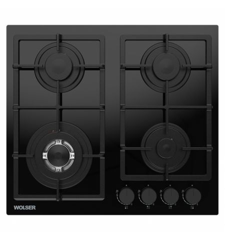 Варочная газовая поверхность Wolser  WL-BRD 6402  Black Glass FFD