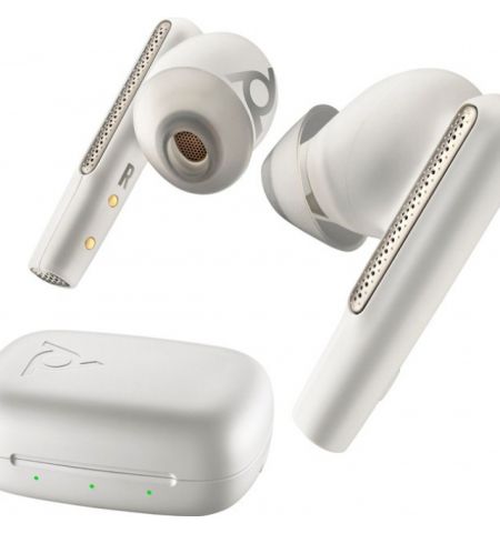 Poly Voyager Free 60 UC True Wireless Earbuds White Sand,  +BT700 USB-A Adapter +Basic Charge Case, USB-A, Up to 30 m, Bluetooth® Core 5.3, ANC, SoundGuard Digital, Up to 16.5 hours, two devices at the same time, 5.8 g (each earbud)