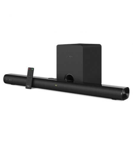 SVEN Soundbar SB-2150A, black (180 W, USB, display, RC, Optical, Bluetooth, wireless subwoofer)
