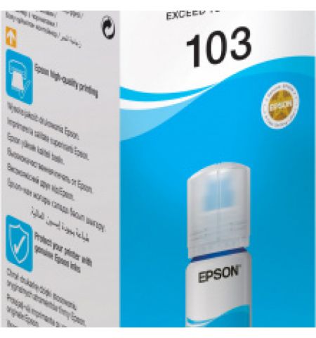 Epson 103 EcoTank Cyan ink bottle 65ml, 7500p. for L3200/3250/3256/3260/3266/3550