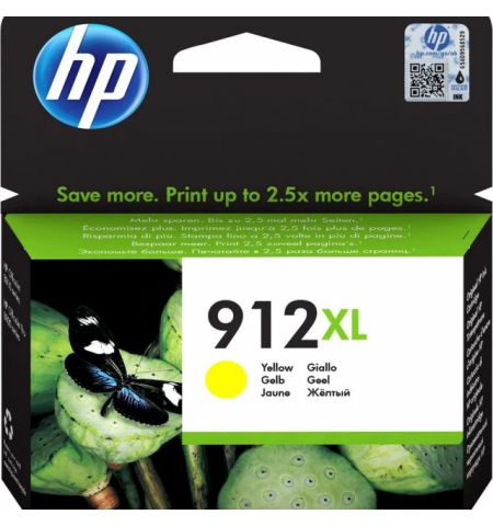 912XL (3YL83AE) Yellow Ink Cartridge; (for HP OfficeJet Pro  8010 series, 8012 Pro Aio, 8013 Pro Aio, 8014 Pro Aio, 8015 Pro Aio, 8020 Pro series, 8022 Pro Aio, 8023 Pro Aio, 8024 Pro Aio, 8025 Pro Aio)