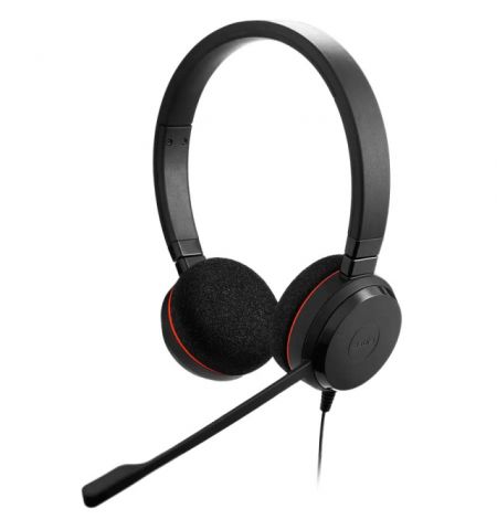 Jabra Evolve 20 MS Stereo Professional Wired headset, On-ear, Noise cancelling microphone, USB controller, USB-A, Cable lenght 2150mm