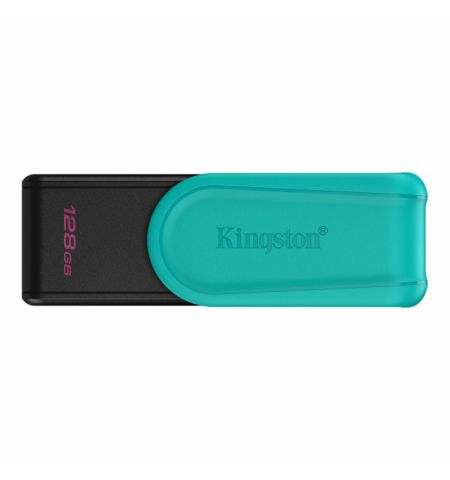 128GB USB3.2  Kingston DataTraveler Exodia S Black/Teal, Moving cap design, (Read 100 MByte/s, Write 12 MByte/s)