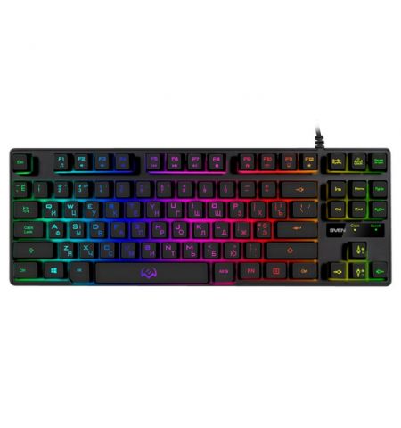 SVEN KB-G7400 Gaming Keyboard, membrane with tactile feedback, 87 keys, 12 Fn-keys, Backlight, USB, Black