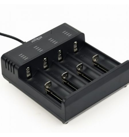 EnerGenie BC-USB-02 Ni-MH + Li-ion Fast Battery Charger, USB output port for practical powerbank function (5V / 2A)б 4-level LED charging status indicators, works with any 5V standard USB charger or 5V/9V/12V USB quick-charger (not included), black