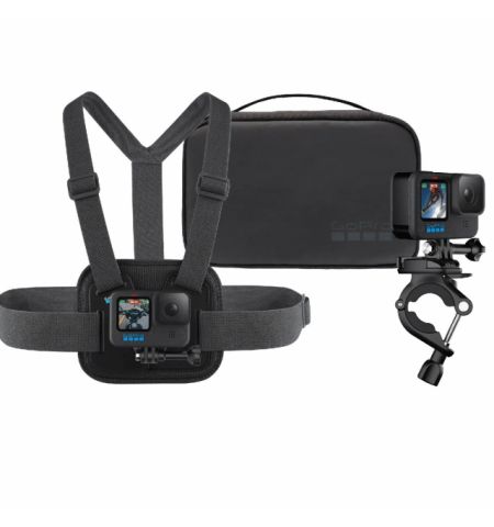Kit Accesorii GoPro Sports, Includes: 1x Chest Mount, 1x Handlebar Mount, 1x Carrying Bag, 195x130x64, 387g