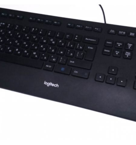 Logitech Keyboard K280e for Business, USB, Splash-protected, US INT'L, black