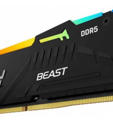 16GB DDR5-6000  Kingston FURY® Beast DDR5 RGB, PC48000, CL30, 1Rx8, 1.4V, Auto-overclocking, Asymmetric BLACK low-profile heat spreader, Dynamic RGB effects featuring Fury Infrared Sync technology, Intel XMP 3.0 Ready (Extreme Memory Profiles)