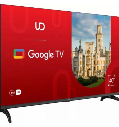 40” LED TV UD 40GF5210, Black (1920x1080 FHD, Google TV, 3 x HDMI, 2 x USB, Wi-Fi (2.4Ghz+5Ghz), DVB-T/T2/C/S2, Speakers 2 x 8W Dolby Audio, VESA 200x200, 5.4 Kg) 40” LED TV UD 40GF5210, Black (1920x1080 FHD, Google TV, 3 x HDMI, 2 x USB, Wi-Fi (2.4Ghz+5Ghz), DVB-T/T2/C/S2, Speakers 2 x 8W Dolby Audio, VESA 200x200, 5.4 Kg)