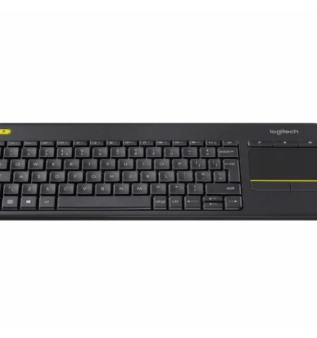 Logitech Wireless Touch Keyboard K400 Plus, Multi-touch touchpad, Nano receiver, USB, Retail, US International layout, Black