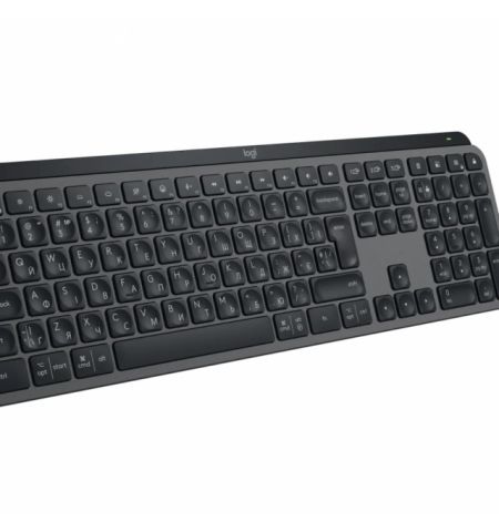 Logitech Wireless MX Keys S Advanced Illuminated Keyboard, Logitech Unifying 2.4GHz wireless technology, Bluetooth Low Energy, Rechargeable with USB type C, UKR, Graphite