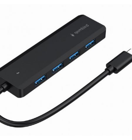 Gembird UHB-CM-U3P4P-01, USB Type-C 4-port USB-A hub 3.1 (Gen 1), black Gembird UHB-CM-U3P4P-01, USB Type-C 4-port USB-A hub 3.1 (Gen 1), black