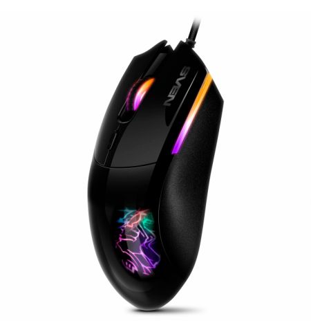 SVEN RX-G995 Programmable gaming mouse, 1000 - 16000 dpi, Programmable 5+1 buttons (scroll wheel),  Gaming Sensor Pixart 3389, Customizable RGB backlightt, Durable braided cable, USB, 1.8m, Black SVEN RX-G995 Programmable gaming mouse, 1000 - 16000 dpi, Programmable 5+1 buttons (scroll wheel),  Gaming Sensor Pixart 3389, Customizable RGB backlightt, Durable braided cable, USB, 1.8m, Black