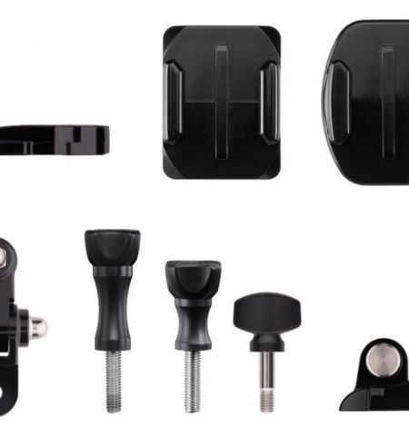 GoPro Grab Bag -give yourself more mounting options and spare parts. Includes Curved and Flat Adhesive Mounts, two Mounting Buckles, a 3-Way Pivot Arm, plus a variety of short and long thumb screws, compatible with all GoPro cameras.