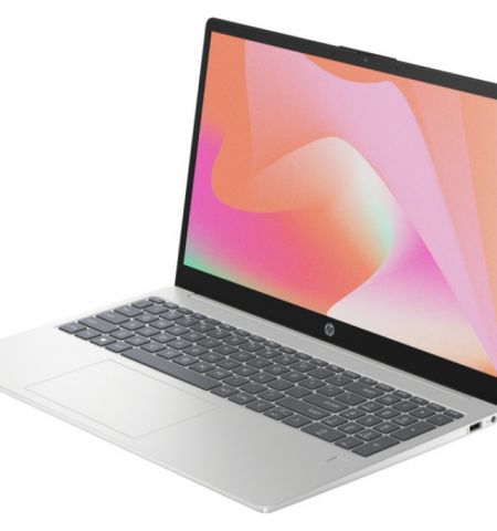 HP Laptop 15 Natural Silver (15-fc0057ci), 15.6” IPS FHD 300 nits (AMD Ryzen 5 7520U, 4xCore, 2.8-4.3 GHz, 16GB (on board) LPDDR5 RAM, 512GB PCIe NVMe SSD, AMD Radeon 610M, no ODD, WiFi-AX6/BT5.3, Type-C, 41Wh 3cell, 720p HD Webcam, En/Ru, FreeDOS, 1.6kg)