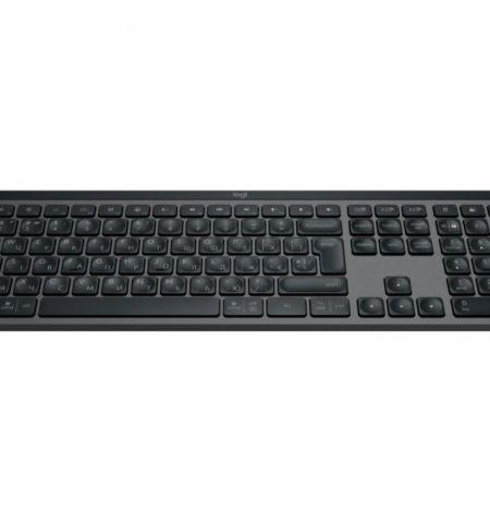 Logitech Wireless MX Keys S Advanced Illuminated Keyboard, Logitech Unifying 2.4GHz wireless technology, Bluetooth Low Energy, Rechargeable with USB type C, UKR, Graphite