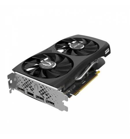 ZOTAC GeForce RTX™ 4060 Twin Edge  8GB GDDR6, 128bit, 2460/17000Mhz, Ada Lovelace/DLSS3/Full Ray Tracing, PCIeX16 4.0, 1xHDMI, 3xDP, Compact 2.0 Slot Footprint, Dual Fan / FREEZE Fan Stop, Metal Backplate, White Led Logo, 1x 8-pin PCIe, Bulk