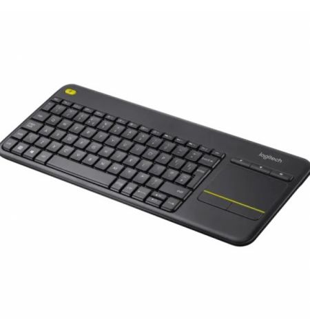 Logitech Wireless Touch Keyboard K400 Plus, Multi-touch touchpad, Nano receiver, USB, Retail, US International layout, Black