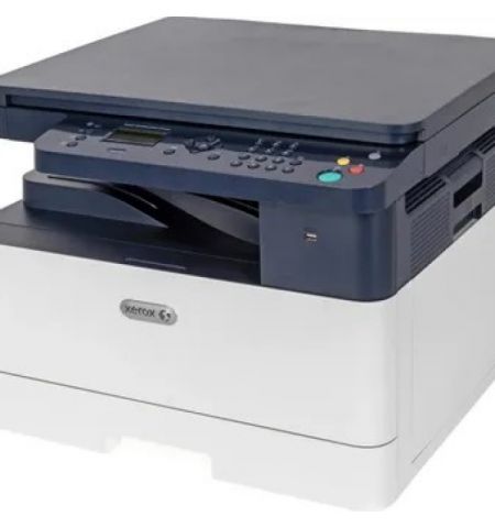 MFD Xerox B1022, Mono Printer/Duplex/Scanner/Net, A3, 1200x1200 dpi, 22ppm, Up to 50k, 1.2 GHz, 256 Mb, Scan 600x600dpi, 4-Line LCD display, PCL 6, PostScript 3, Paper Input  350-sheet tray,  USB 2.0, Ethernet, In set 006R01731 13700 p. Drum 013R00679 - 8