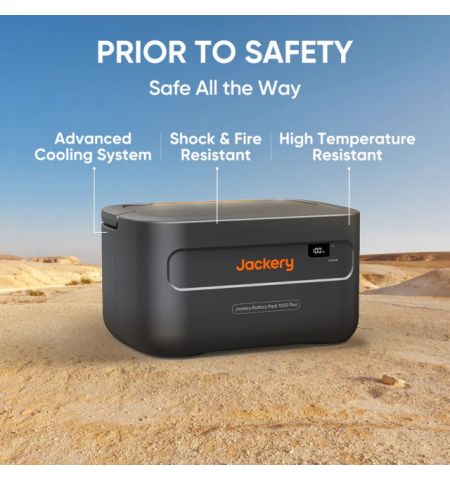 Jackery ”Explorer 1000 Plus” Battery Pack, Capacity: 1264Wh, 4000 Cycles LiFePO4, Weight:10.2kg,  35.6x26x19.8cm, Compatible with Jackery ”Explorer 1000 Plus”, Black/Orange Jackery ”Explorer 1000 Plus” Battery Pack, Capacity: 1264Wh, 4000 Cycles LiFePO4, Weight:10.2kg,  35.6x26x19.8cm, Compatible with Jackery ”Explorer 1000 Plus”, Black/Orange