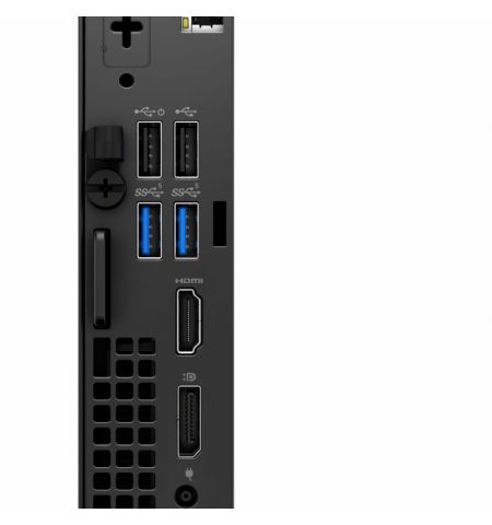 DELL OptiPlex 7020 MFF lntel® Core® i5-14500T (14 Cores / 24MB / 20T / up to 4.8GHz / 35W), 16GB (1X16GB) DDR5, M.2 256GB PCIe NVMe SSD, Intel Integrated Graphics, WiFi6E 2x2+BT5.3, TPM, NO ODD, KB216 + MS116 PSU 90W, Ubuntu, 3Y Warranty, Black.