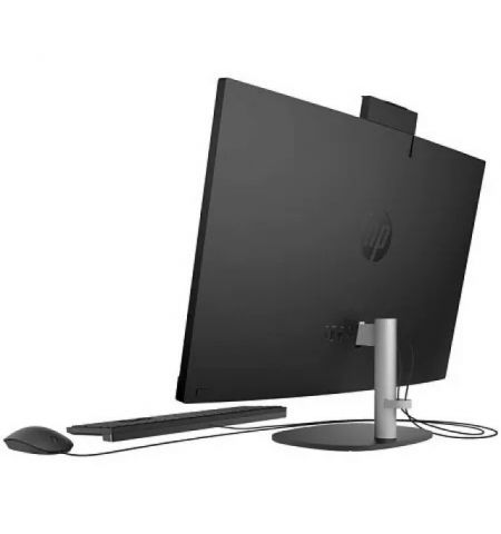 All-in-One PC - 27” HP AiO 27-cr0011ci 27” FHD IPS Non-Touch, AMD Ryzen 5 7520U, 16Gb LPDDR5, 512GB M.2 PCIe NVMe SSD, Intel Internal Graphics, CR, HD Cam, WiFi6 2x2 + BT5, HDMI, LAN, Kbd and Mouse Black Wireless 510SP, FreeDos, Jet Black.