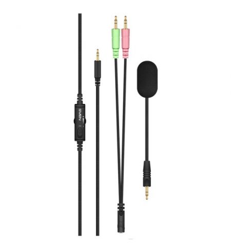 SVEN AP-G999MV, Gaming Headphones with microphone, Pull-out microphone, 3.5mm (4 pin) or 2*3.5 mm (3 pin) stereo mini-jack, Cable length: 2.2m , Gray