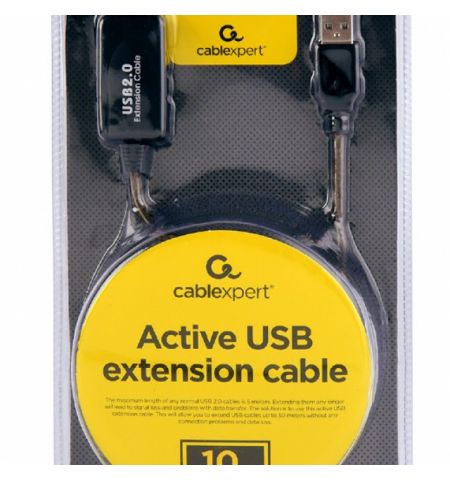 Active USB 2.0 extension cable, 10 m, up to 3 pcs in the cascade are allowed, black Active USB 2.0 extension cable, 10 m, up to 3 pcs in the cascade are allowed, black