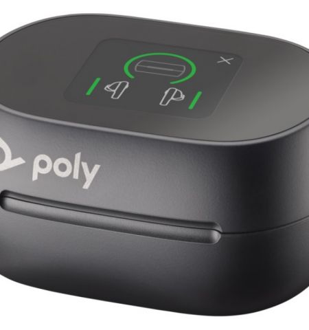 Poly Voyager Free 60+ UC Carbon Black Earbuds +BT700 USB-C Adapter +Touchscreen Charge Case, Up to 30 m, Bluetooth® Core 5.3, ANC, SoundGuard Digital, Up to 16.5 hours, two devices at the same time, 5.8 g (each earbud)