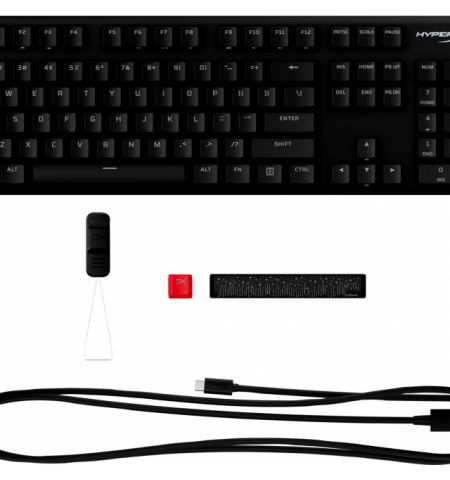 HYPERX Alloy Origins PBT Mechanical Gaming Keyboard (US Layout), HyperX Red - Linear key switch, High-quality, Durable PBT keycaps, Backlight (RGB), 100% anti-ghosting, Key rollover: 6-key / N-key modes, Ultra-portable design, Solid-steel frame, USB HYPERX Alloy Origins PBT Mechanical Gaming Keyboard (US Layout), HyperX Red - Linear key switch, High-quality, Durable PBT keycaps, Backlight (RGB), 100% anti-ghosting, Key rollover: 6-key / N-key modes, Ultra-portable design, Solid-steel frame, USB