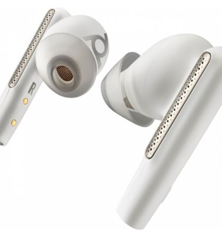 Poly Voyager Free 60 UC True Wireless Earbuds White Sand,  +BT700 USB-A Adapter +Basic Charge Case, USB-A, Up to 30 m, Bluetooth® Core 5.3, ANC, SoundGuard Digital, Up to 16.5 hours, two devices at the same time, 5.8 g (each earbud)