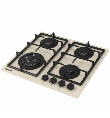 Варочная газовая поверхность Wolser  WL-BRD 6402  Ivory Glass FFD Варочная газовая поверхность Wolser  WL-BRD 6402  Ivory Glass FFD