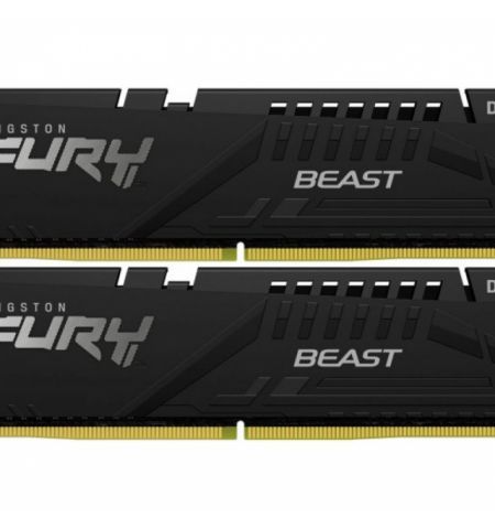 16GB (Kit of 2*8GB) DDR5-6000  Kingston FURY® Beast DDR5, PC48000, CL30, 1Rx16, 1.4V, Auto-overclocking, Asymmetric BLACK low-profile heat spreader, Intel XMP 3.0 Ready (Extreme Memory Profiles)