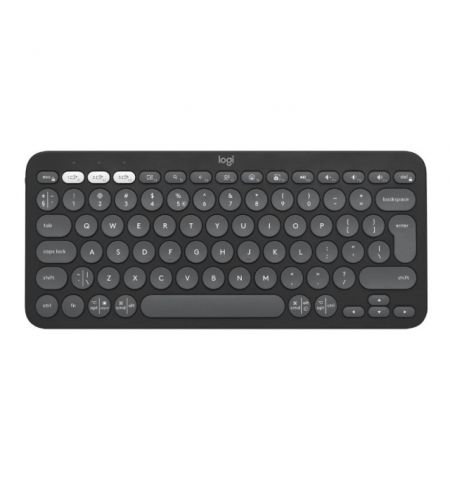 Logitech Bluetooth Pebble Keys2 K380s Multi-Device Keyboard, Tonal Graphite - US INT'L - BT - N/A - INTNL