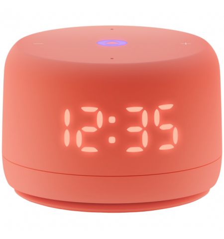 Smart Speaker (YNDX-00026ORG)  Yandex Station LITE 2 with Alisa, Coral, LED Display, Smart Home Control Center, No Hub Required, Wi-FI-AC + BT5.0, Alisa Assistant built-in, 6W, Sensor buttons, 4 Microphones