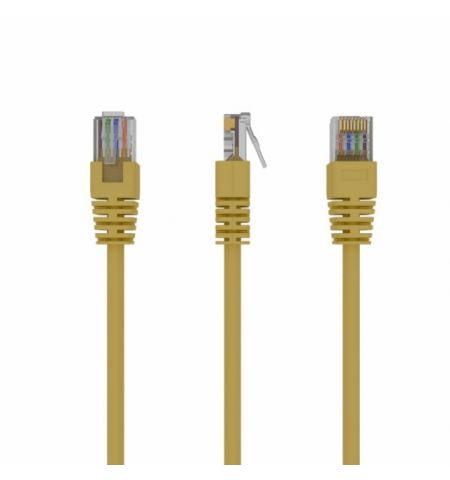 Patch cord cat. 5E PP12-5M/Y Yellow, 5 m, molded strain relief 50u" plugs