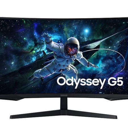 31.5” SAMSUNG VA LED Odyssey G5 S32CG550E Curved Black (1ms, 2500:1, 250cd, 2560x1440, 178°/178°, Refresh Rate 165Hz, Curvature 1000R, HDMI2.0, DisplayPort, HDR, AMD FreeSync Premium, Audio Line-out, VESA)