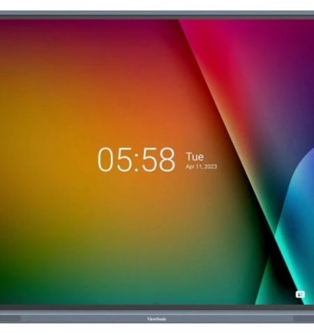 ViewSonic IFP7533-G, EDUCATION - Classroom Essentials, 75” 40 Multi touch, 7H, 3840x2160, 400nits, 5000:1, 8GB RAM/128GB Storage, OPS x1, Wi-Fi slot x1, HDMI-in x3, HDMI out x1, VGA x1, USB-A x5, USB-B x2,USB-C x1, SPDIF x1, Earphone x1, Audio x1, RJ45 x2