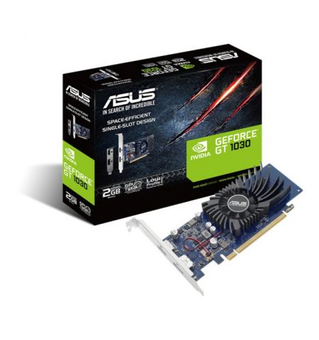 ASUS GeForce GT1030 2GB GDDR5 64 bit, Engine 1506MHz, Memory 6008 MHz, 1-slot, Single Fan, Active Cooling, 1xDP, 1xHDMI, Low Profile for HTPC build, Retail