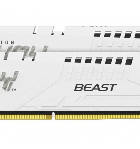 32GB (Kit of 2*16GB) DDR5-5600  Kingston FURY® Beast DDR5 White EXPO, PC44800, CL36, 1Rx8, 1.25V, Auto-overclocking, Asymmetric WHITE low-profile heat spreader, AMD® EXPO v1.0 and Intel® Extreme Memory Profiles (Intel® XMP) 3.0