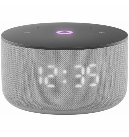 Smart Speaker (YNDX-00027GRY)  Yandex Station MINI 3 with Alisa, Gray, LED Display, Smart Home Control Center, No Hub Required, Wi-FI-AC + BT5.0, Alisa Assistant built-in, 12W, Sensor buttons, 3 Microphones