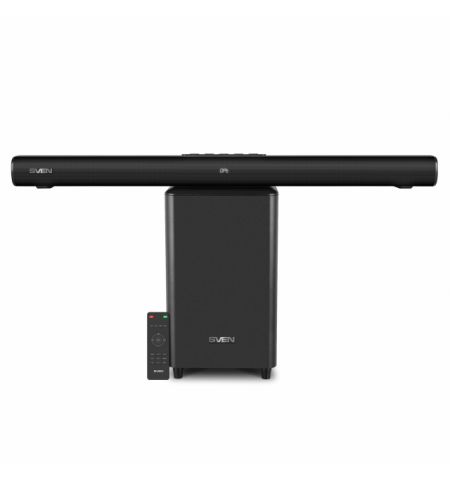 SVEN Soundbar SB-2200D with wireless subwoofer, 300 W, Bluetooth, USB, AUX (3.5mm jack), HDMI (ARC), SPDIF (Optical), remote control, Support of Dolby Digital, LED display, black SVEN Soundbar SB-2200D with wireless subwoofer, 300 W, Bluetooth, USB, AUX (3.5mm jack), HDMI (ARC), SPDIF (Optical), remote control, Support of Dolby Digital, LED display, black