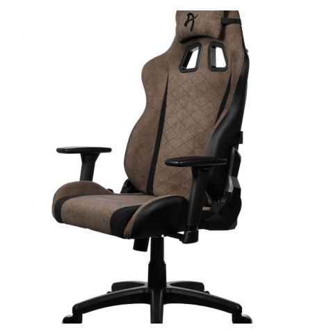 Gaming/Office Chair AROZZI Avanti SoftFabric, Brown, max weight up to 120kg, 3D Armrests, Rocking function that tilts the seat and backrest up to 12°, Head and Lumber cushions, Metal Frame, Nylon wheelbase , Gas Lift 4 class