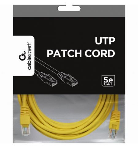 Patch cord cat. 5E PP12-5M/Y Yellow, 5 m, molded strain relief 50u" plugs Patch cord cat. 5E PP12-5M/Y Yellow, 5 m, molded strain relief 50u" plugs