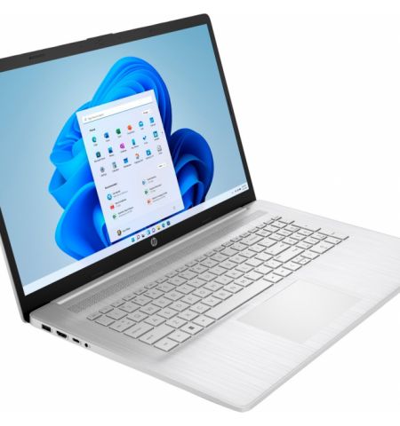 HP Laptop 17 Natural Silver (17-cn2044cii), 17.3” IPS FHD 300 nits (Intel Core i5-1235U 10xCore 3.3-4.4 GHz, 16GB (2x8) DDR4 RAM, 512GB PCIe NVMe SSD, Intel Iris Xe Graphics, no ODD, WiFi 5-AC/BT5.0, Type-C, 41Wh 3cell, 720p HD Webcam, Ru, FreeDOS, 2.08kg