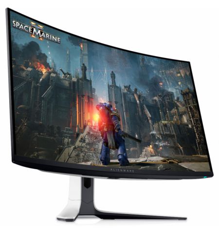 31.6” DELL OLED Alienware AW3225QF Curved QD UHD Black/White (0.03ms, 1M:1, 1000cd, 21:9, 3840x2160, 178°/178°, 240Hz Refresh Rate, Console Mode 120Hz, VRR, FRL, Quantum Dot, NVIDIA G-SYNC, HDMI2.1, DisplayPort, USB Hub: 2 x USB3.0 + 1 x USB-C, Audio Line