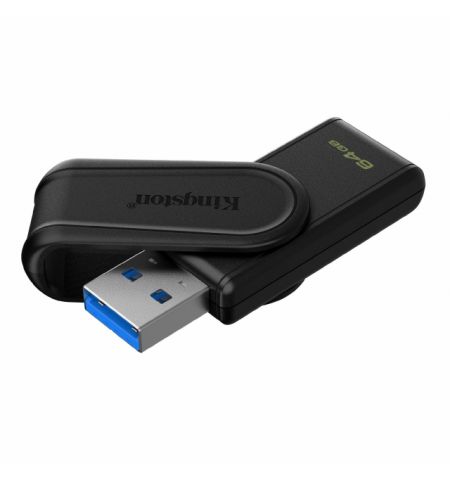 64GB USB3.2  Kingston DataTraveler Exodia S Black, Moving cap design, (Read 100 MByte/s, Write 12 MByte/s) 64GB USB3.2  Kingston DataTraveler Exodia S Black, Moving cap design, (Read 100 MByte/s, Write 12 MByte/s)