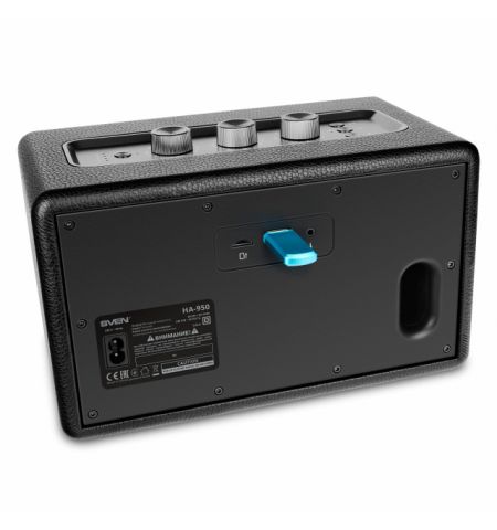 SVEN HA-950, Bluetooth Home Audio Systyem 60W (RMS), TWS, USB, microSD, Remote control, MDF, Soft eco-leather, Volume and tone rotary knobs on the top panel, AUX input, Black SVEN HA-950, Bluetooth Home Audio Systyem 60W (RMS), TWS, USB, microSD, Remote control, MDF, Soft eco-leather, Volume and tone rotary knobs on the top panel, AUX input, Black