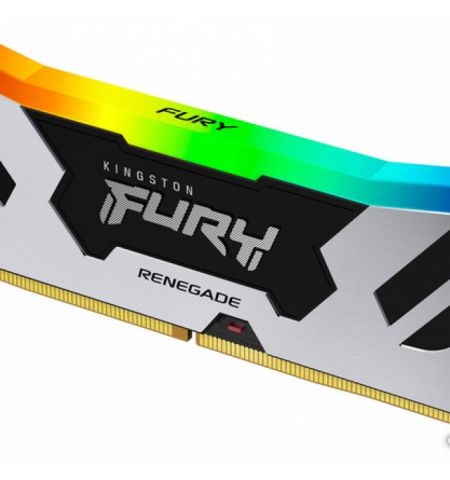 48GB DDR5-6000  Kingston FURY® Renegade Silver DDR5 RGB, PC48800, CL32, 1.35V, 2Rx8, Auto-overclocking, Symmetric SILVER Large heat spreader, Dynamic RGB effects featuring Kingston FURY Infrared Sync technology, Intel XMP 3.0 Ready  (Extreme Memory Profil 48GB DDR5-6000  Kingston FURY® Renegade Silver DDR5 RGB, PC48800, CL32, 1.35V, 2Rx8, Auto-overclocking, Symmetric SILVER Large heat spreader, Dynamic RGB effects featuring Kingston FURY Infrared Sync technology, Intel XMP 3.0 Ready  (Extreme Memory Profil