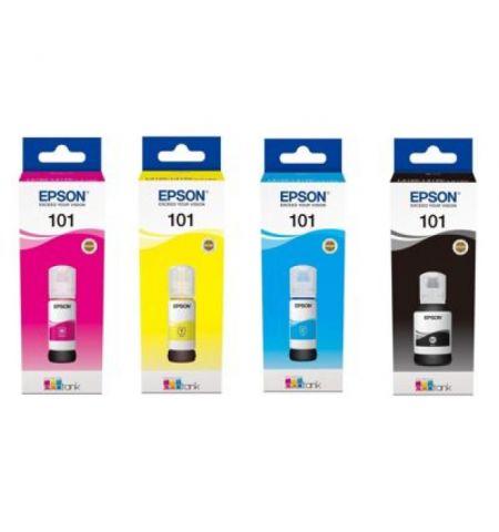 Epson 101 EcoTank 4-colour Multipack (C13T03V14A/.V24A/.V34A/.V44A) 337ml, for L4150/  L4160/ L6160/ L6170/ L6190/ L14150/ L4150/ L4160/ L4167/ L4260/ L4266/ L6160/ L6170/ L6190/ L6270/ L6290 Epson 101 EcoTank 4-colour Multipack (C13T03V14A/.V24A/.V34A/.V44A) 337ml, for L4150/  L4160/ L6160/ L6170/ L6190/ L14150/ L4150/ L4160/ L4167/ L4260/ L4266/ L6160/ L6170/ L6190/ L6270/ L6290